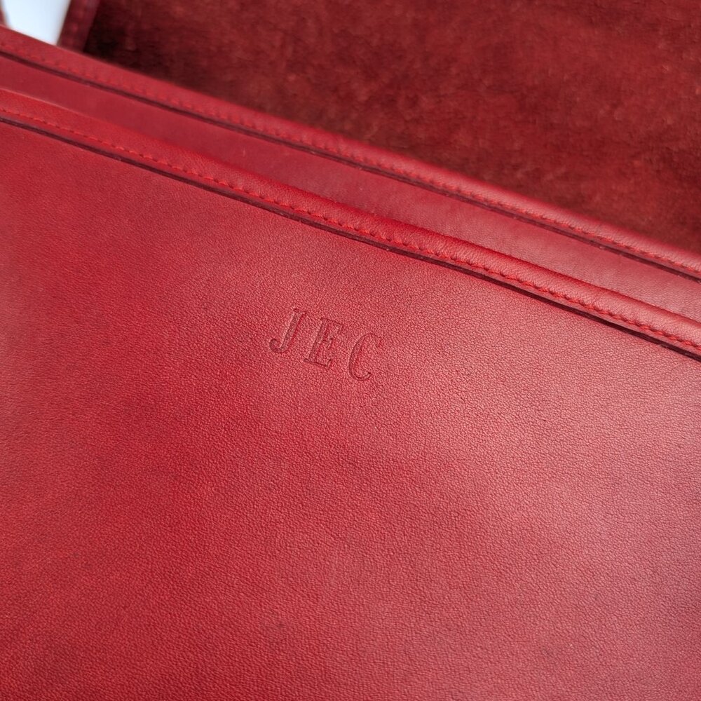 Vintage Coach NYC Small Shoulder Bag 9530 Red Larger Variation - Picture 12 of 16